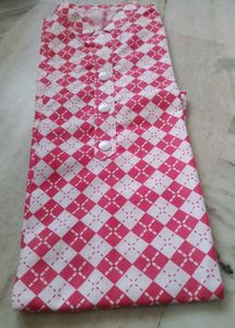 2 Pc Pink &amp; White Kurti Set