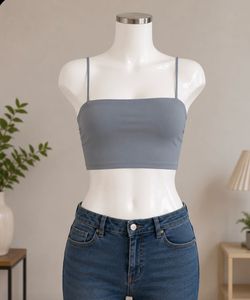 Light Grey Seamless Spaghetti Strap Bralet