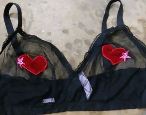 Sheer Black Bra