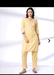 Avaasa Yellow Kurta with Sequins