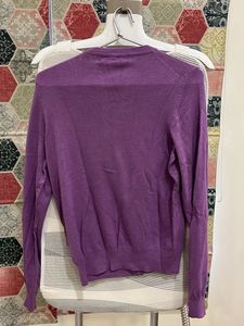 Purple Cardigan Sweater