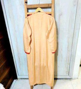 Elegant Cream Kurta with Red Print size-42