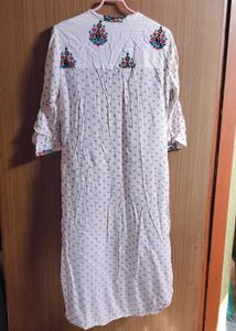 Melange White Kurta with Diamond Print