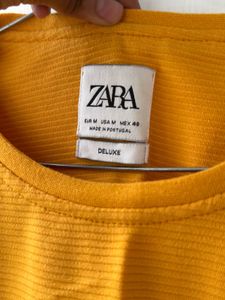 Zara Mustard Long Sleeve Tee