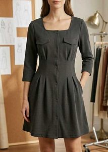 Classic Black Button-Up kurta