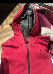 Reebok Red Full Zip Hoodie
