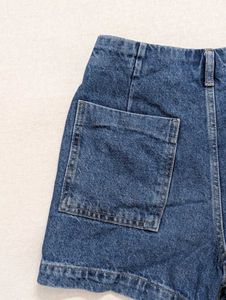 Zara Button Detail Denim Shorts Vintage Fit
