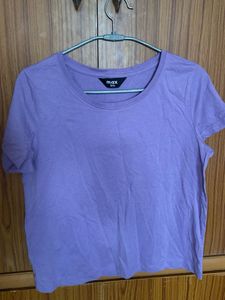 Comfortable Lavender Basic T-Shirt