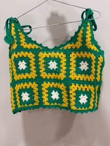 New Savana Crochet Granny Square Tank Top