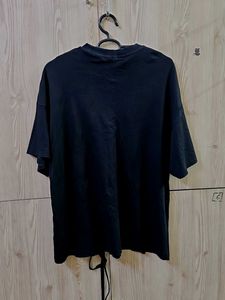 H&amp;M Divided Ocersized Graphic Print Black T-Shirt