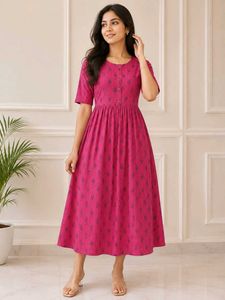 Beautiful Pink Printed Kurta