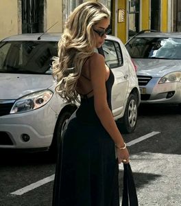 Chic Black Lace Trim Slip Dress