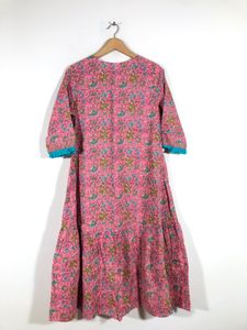 Pink Printed A-Line Kurta(Women’s)