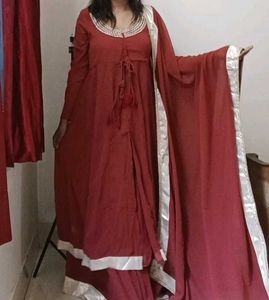 Maroon Kurta Set with Dupatta