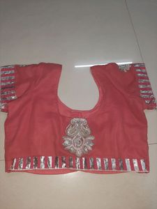 peach saree