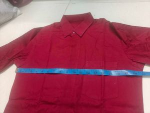 Classic Red Button-Down Shirt