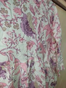 Floral Short Kurti | 100% Cotton | Bust 44 Inches