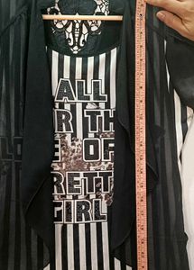 Edgy "Pretty Girl" Striped Tee