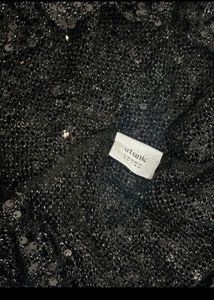 Sparkling Black Sequin Halter Dress