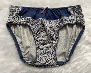 Leopard Print Briefs with Blue Accents