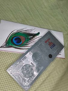999 Silver Gandhi Note & Peacock Feather