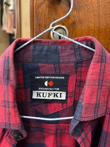 Men's Red &amp; Blue Plaid Flannel Shirt