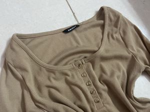 y2k ribbed full sleeve top