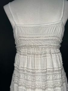 White Ruffle Summer Dress