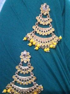 Yellow Chandelier Earrings