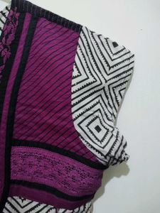 Orchid pink diamond print mango kurta pyjama