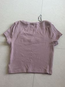 Ribbed U-Neck Cropped Top