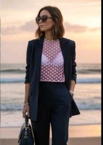 Pink Mesh Sleeveless Top