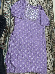 Pretty Purple Printed Kurta