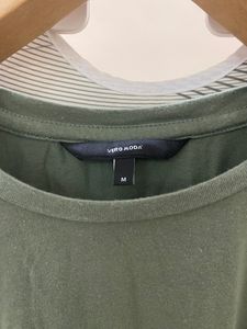 Olive Green Eyelet Sleeve T-Shirt