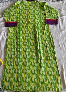 Vibrant Green Printed Kurta