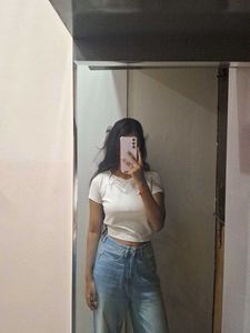 off white croptop