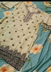 Elegant Light Green Embroidered Kurta Set