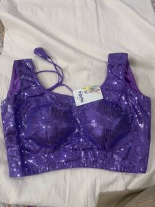 Sparkling Purple Sequin Blouse