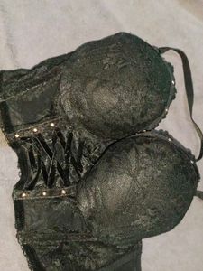 Black Lace Corset Bralette