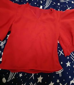 Womens Red Crop Top