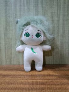 Cute Plush Doll with Green Hair