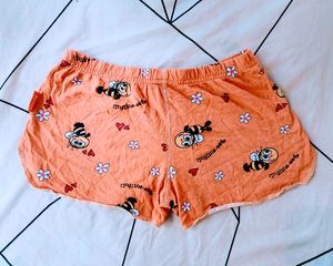 Cute Bee Print Pajama Shorts