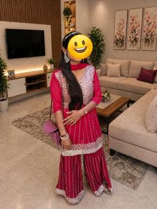 Vibrant Kurta Set with Palazzo Pants