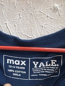 Yale Bulldog &amp; Orange  Cropped T-Shirts Combo