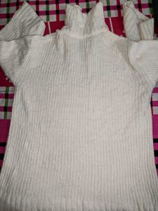 Viral Cream Knit Half-Zip Pullover