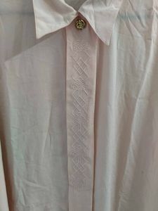 Vintage Peach Button-Up Shirt