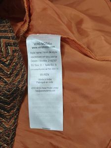 Chic Brown Patterned Top