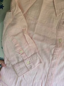 Chic Pink Striped Button-Up Shirt