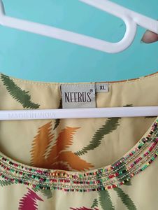 Beadwork Neckline Kurti