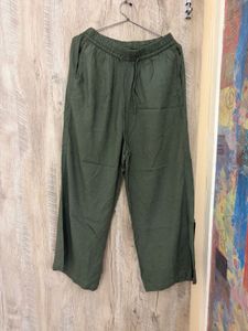 Olive Green Wide Leg Pants